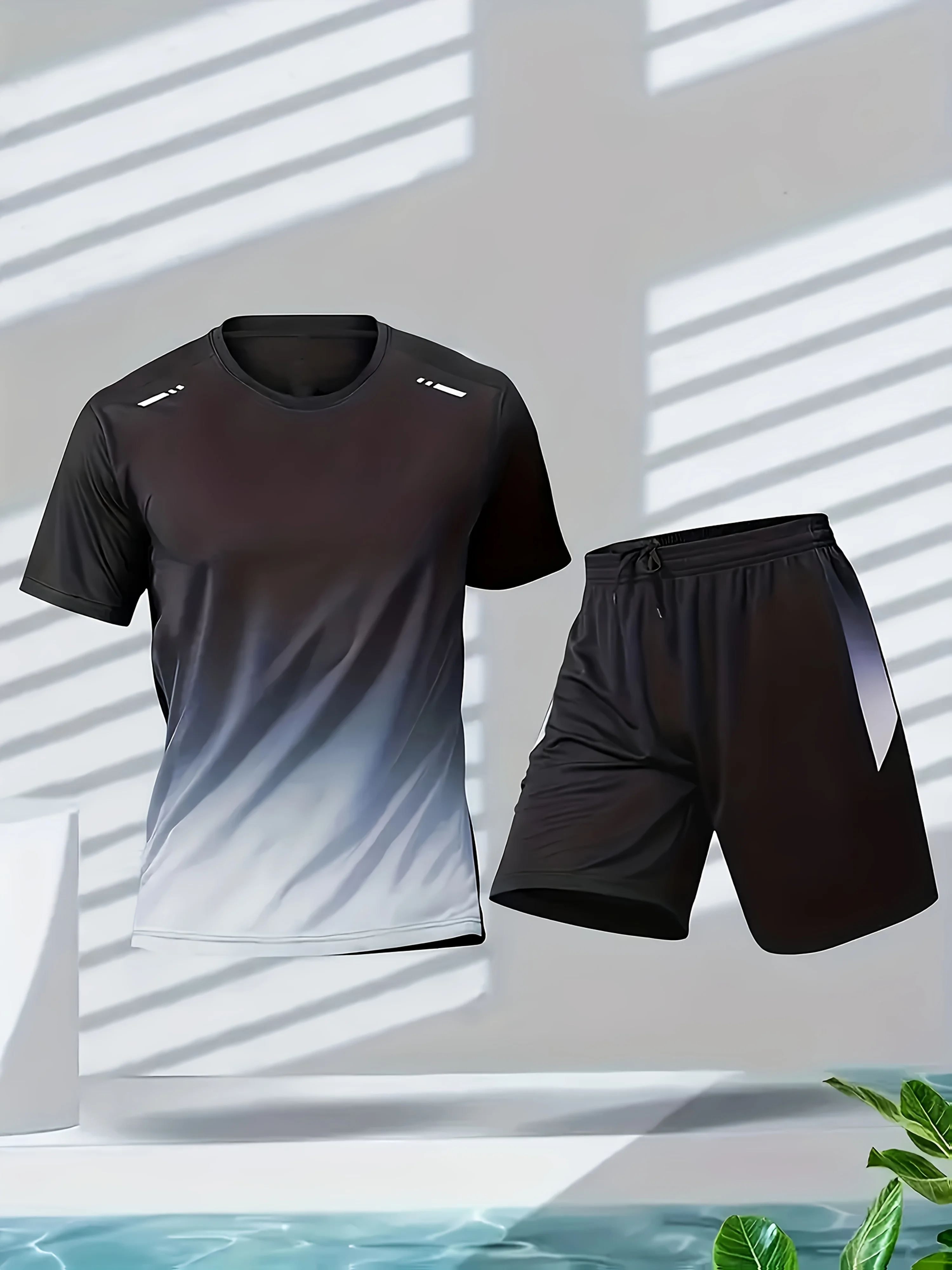 Table Tennis Shorts - 남성용 스포츠웨어, 아이스 실크 반팔 및