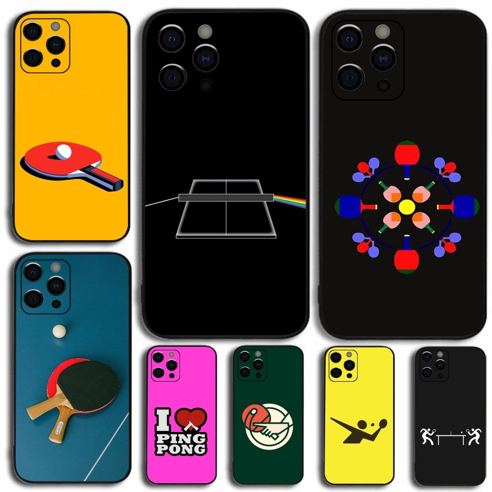 Table Tennis Quotes - Apple iPhone 15,14,13,12,11,Pro,X,XS,Max,XR,Plus,Mini 소프트 블랙 커버용
