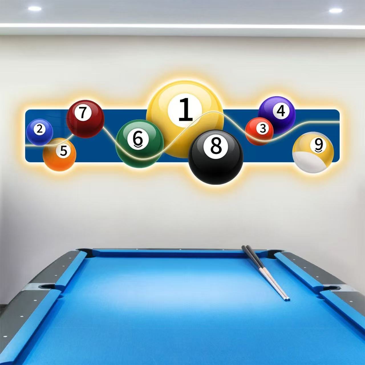 Hall Table Tennis - 당구장 장식 그림 LED 발광 탁구장