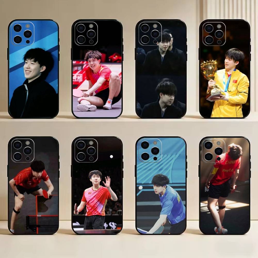 Table Tennis Quotes - W-왕 추친-탁구 선수 아이폰용 실리콘 소프트