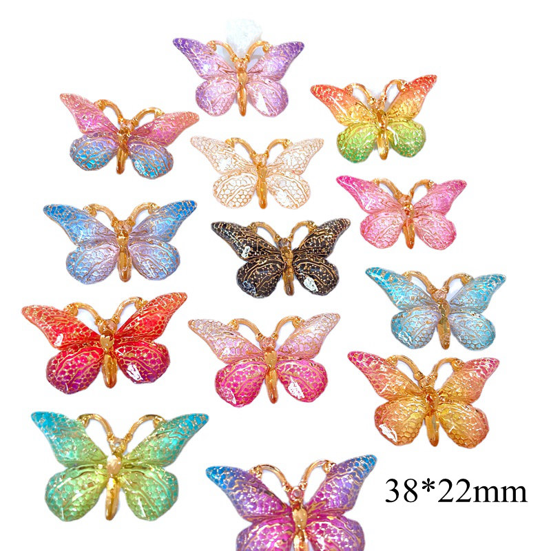 Butterfly Rubber Sheet - 10Pcs 새로운 38*22mm 나비 플래너 액세서리
