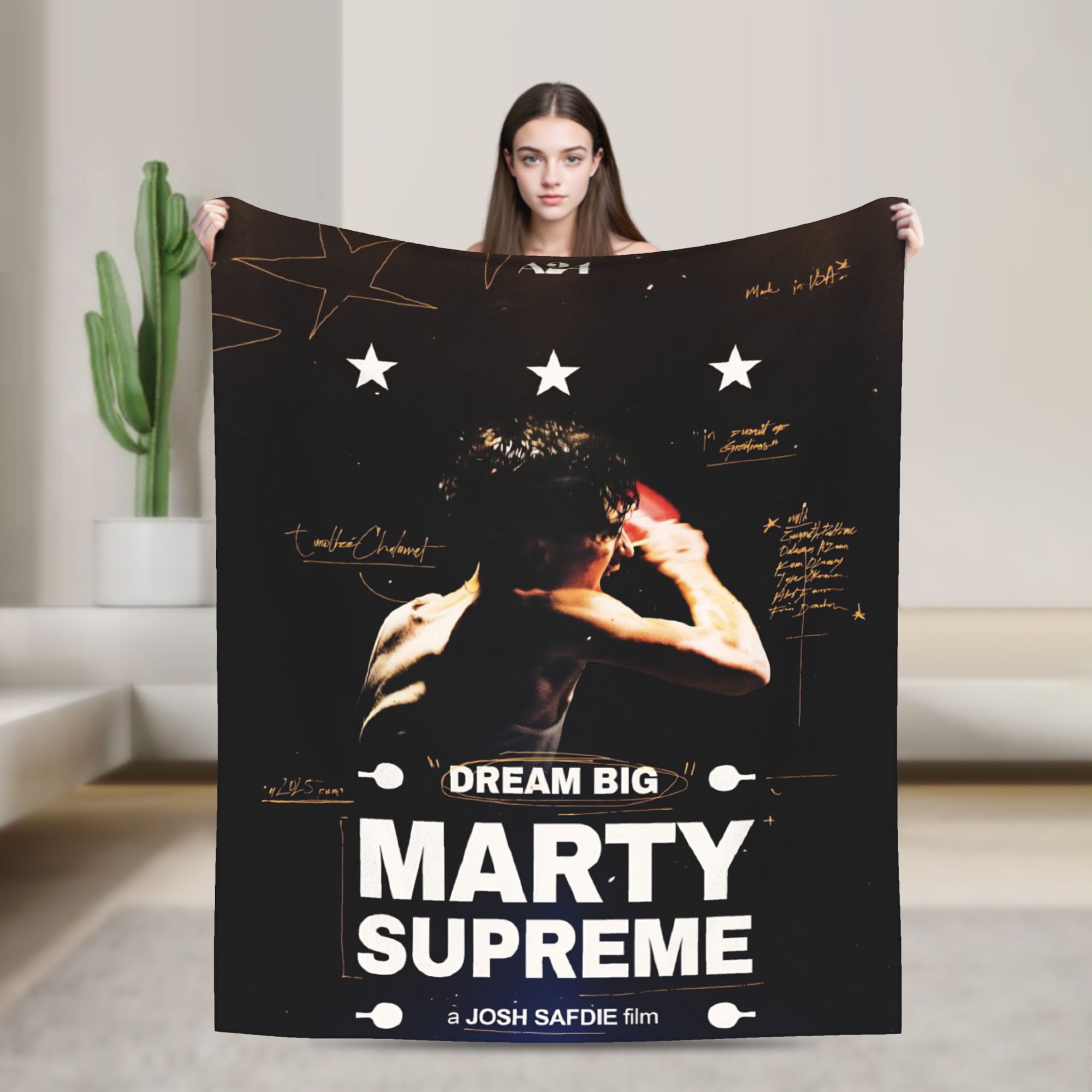Table Tennis Marty Supreme - 마티 슈프림 탁구 플리스 담요 침대용