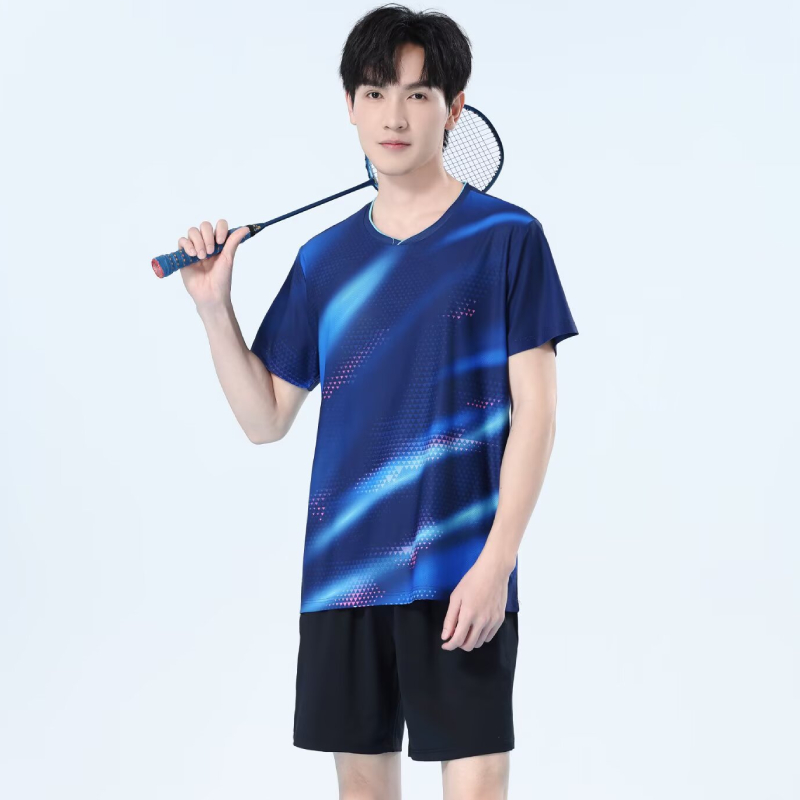 Table Tennis Name - 남성용 속건 배드민턴 셔츠 통기성 탁구