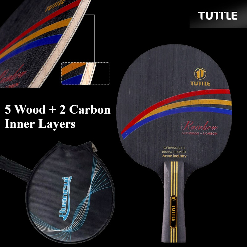 TUTTLE 블랙 레인보우 이너 카본 탁구 블레이드 5 - Table Tennis Player 리뷰 및 가격