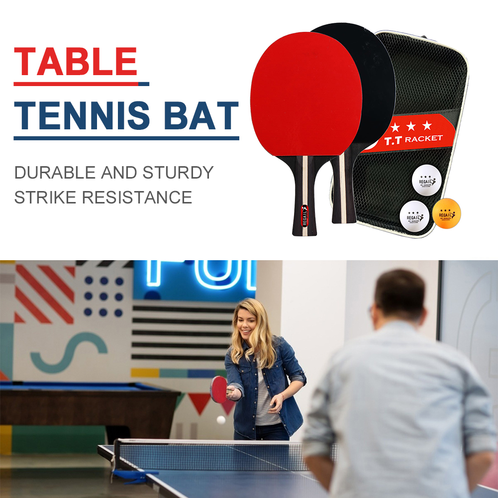 탁구 라켓 2개 & 공 3개 세트, 전문가용 2인용 탁 - Table Tennis Player 리뷰 및 가격