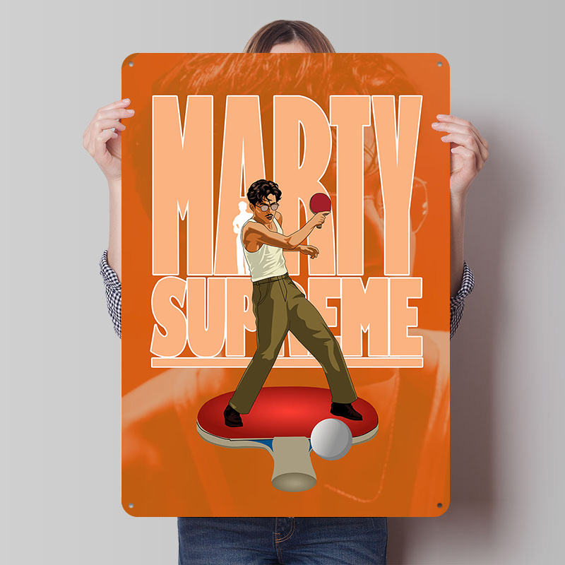 마티 슈프림 탁구 메탈 포스터 맞춤형 벽 장식 레트로  - Table Tennis Marty Supreme 리뷰 및 가격