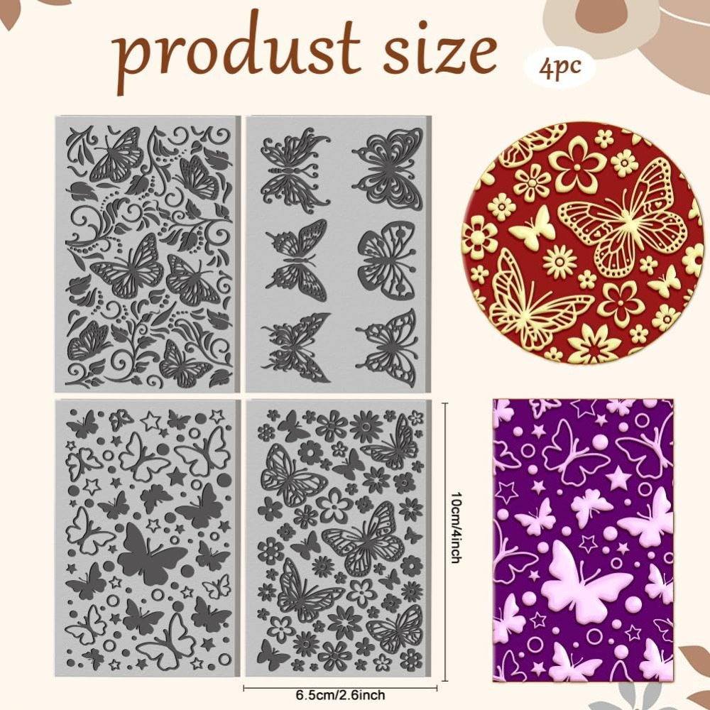 스탬프 조각 기계용 레이저 가공 가능 고무 4장 DIY - Butterfly Rubber Sheet 리뷰 및 가격